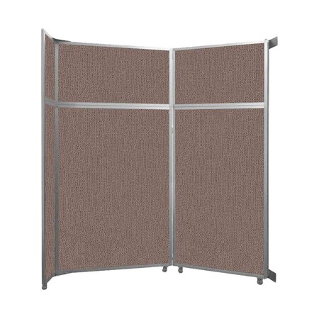 Versare Operable Wall Folding Room Divider 7'11" x 8'5-1/4" Latte Fabric 1070213